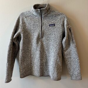 Patagonia Women's Better Sweater Gray Quarter zip Jacket. Medium